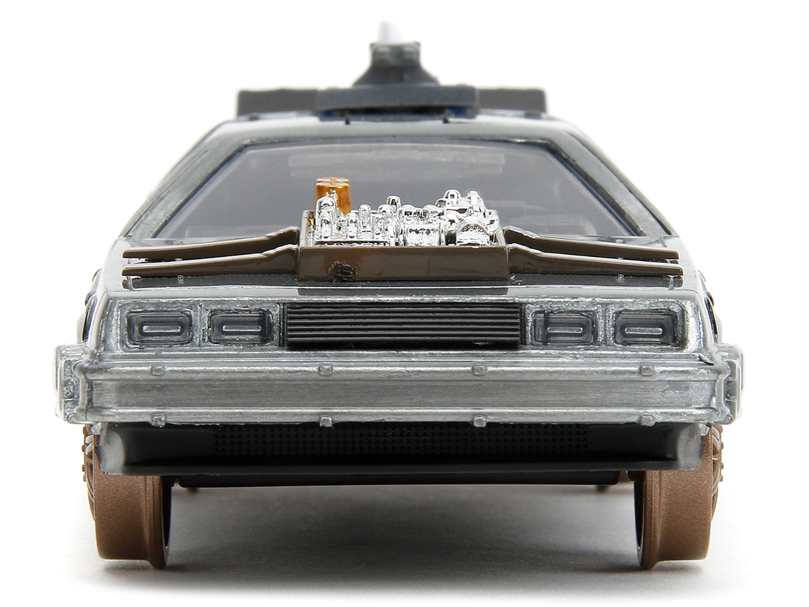 DeLorean DMC (Time Machine) Brushed Metal Train Wheel Version - 18.54